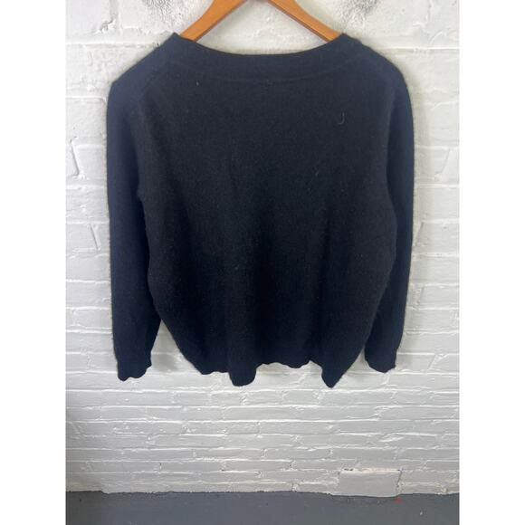 Boden Women's Knit V-Neck Pullover Cashmere Sweater Long Sleeves Black Size L - Picture 4 of 5